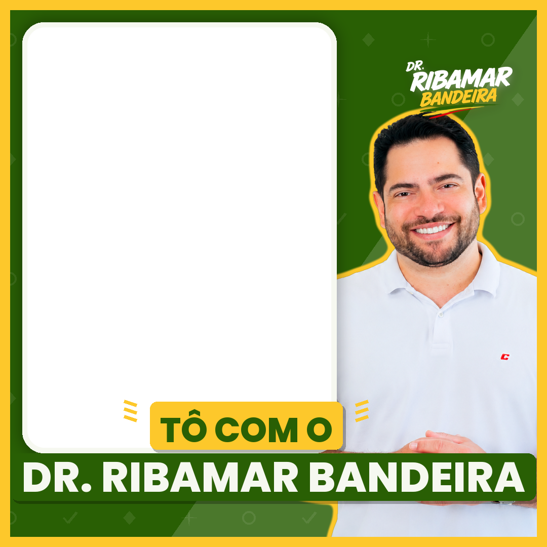 Exemplo da arte de apoio ao lado do candidato